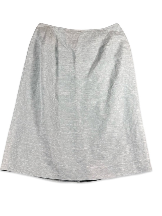 Travis Ayers Dresses & Skirts - Vintage Linen and Silk Pencil Skirt Size 10 Zip up Light Blue Women's Formal